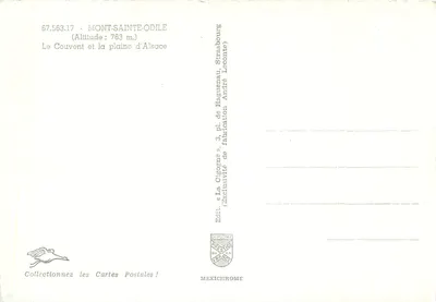 Mont-Sainte-Odile — Klasztor i równina Alzacji — IRIS — Rewers