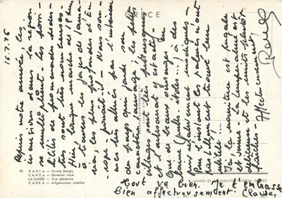 Ogólny widok Canéa — Region Morza Egejskiego — Wydawca ZAPAIA KALAITZACHE & Y. — nr 21 — Rewers