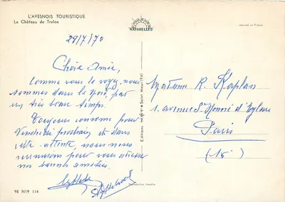 Zamek Trelon — Avesnois Touristique — Éditions Souleurels Naturelles, n° 98 NI9 114 — Rewers