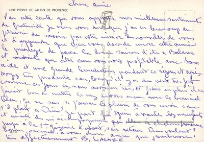 Salon — Jedna myśl z Salonu — Éditions P.T. 353 Boulevard de la République, Nice — Rewers