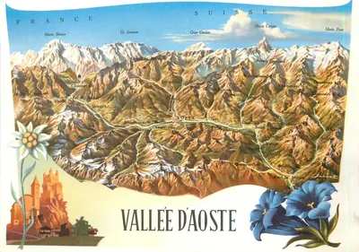 Vale de Aosta — Carta postal ilustrada — Saiga Paragon - Gênova