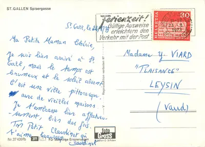 St. Gallen — Spisergasse — foto Gross — Verso