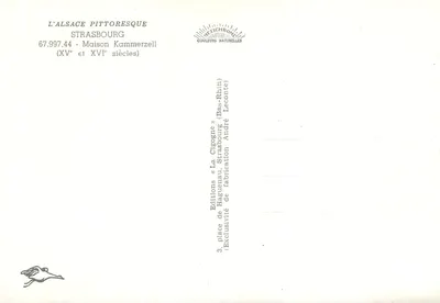 Dom Kammerzell — Strażburg — Wydawnictwo La Cigogne — Rewers