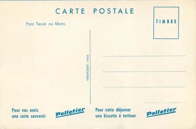 Parc Tessé in Angers — Fontein met beelden en bloemen — Pelletier Paris — Achterkant