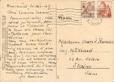 Kwiat mallowa — ilustracja botaniczna — wydawca F.A. Aldermann, seria 10083 — Rewers