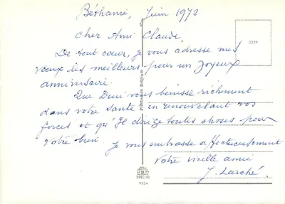 Anemoonbloemen — Verjaardag — Printerin Belgium n°9534 — Achterkant