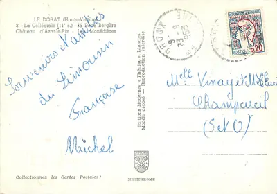 Le Dorat e seus arredores — Edições Modernas, Limoges — Verso