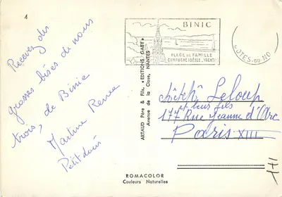 Paimpol — Vista panorâmica — Edições Gaby, Nantes — Verso