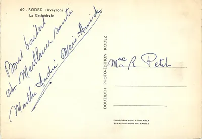 Rodez (Aveyron) — Widok katedry — Douziche Photo-Édition Rodez — Rewers