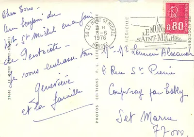Mont Saint-Michel — widok panoramiczny — Éditions P. L. Le Feneu, n° 21646 — Rewers