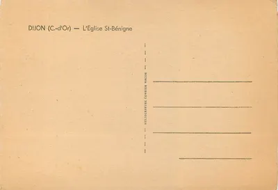 Dijon (C.-d'Or) — Katedra św. Benignusa — Héliogravure Combier Macon — Rewers