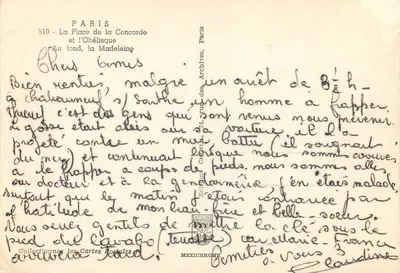 Place de la Concorde — Obelisk i Fontanna Madeleine — Éditions des Archives, Paryż, nr 510 — Rewers