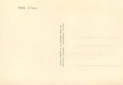 Paryż - Operę — Wydawnictwo GREFF, ulica Aumaire, Paryż (3e) — Rewers