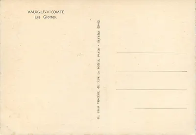 Vaux-le-Vicomte — Grotty — Wydawca Vaux-le-Vicomte — Rewers