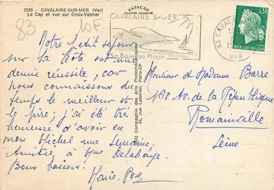 Cavalaire-sur-Mer — Widok na Kap i Croix-Valmer — Ektacal — Rewers