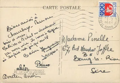 A Abadia de Haute-Côme — Lago do Bourget — editor 'La Savoie Pittoresque' n°474 — Verso