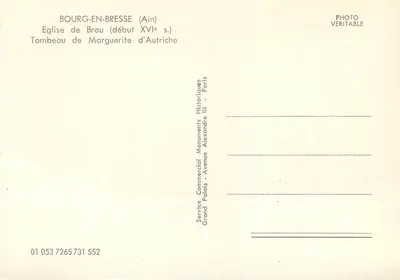 Tombeau van Marguerite d'Autrèche — Kerk van Brou (begin van de 17e eeuw) — Service Commercial Monuments Historiques, Parijs — Achterkant