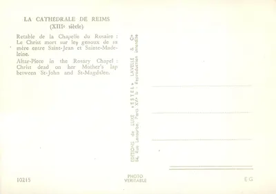 Katedra w Reims — Retabel kaplicy Rosary (XIII wiek) — Estel — Rewers