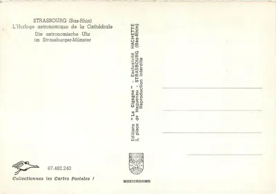 Strasburg — Katedra — Astronomiczny zegar — Rewers