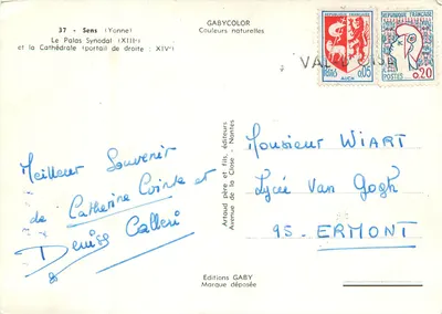 Sens (Yonne) — Il Palazzo Sinodale (XIII) e la Cattedrale (portale di destra: XIV) — Edizioni GABY — Verso