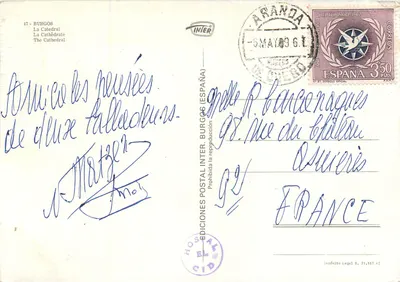 Burgos — Cathédrale — Éditions Inter (Espagne) n°47 — Verso