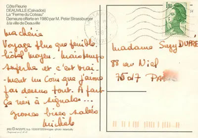 A 'Fazenda do Coteau' — Deauville (Calvados) — RB IN'EDITE, b.p. 1528 87020 Limoges — Verso