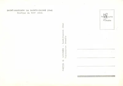 Basílica de Santa Baume — Saint-Maximin (Var) — Fotografía Auténtica — Reverso