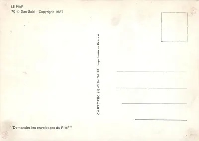 Pássaro amarelo — desenho humorístico — Dan Salel, n°70 — Verso
