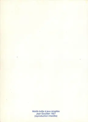 Motivos de caixa de jogos esmaltada — Jean Goulden 1927 — Verso