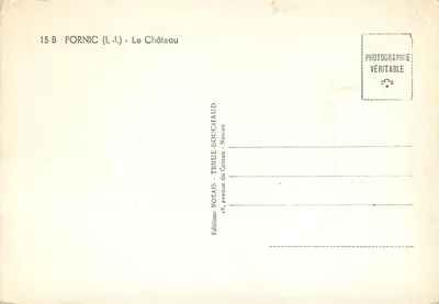Pornic (L.-I.) - O Castelo — Editor: Edições Nozaïs-Tenue-Bouchaud, Nantes — Verso