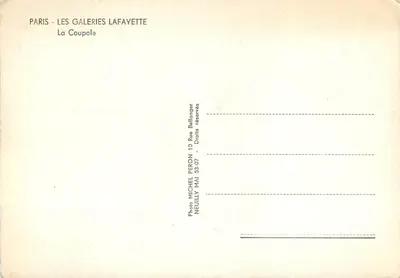 Parijs - De Galeries Lafayette - La Coupole — Achterkant