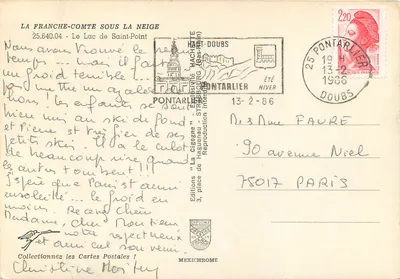 Lac de Saint-Point — La Franche-Comté sous la neige — Éditions Mexichrome — Rewers