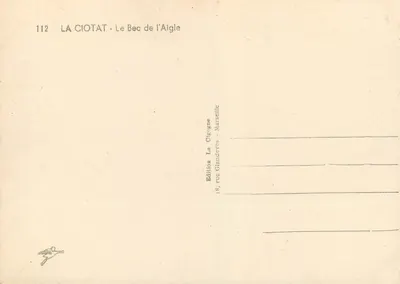 La Cigogne — De Vleugel van de Aasvoog in La Ciotat — Edities La Cigogne — Achterkant