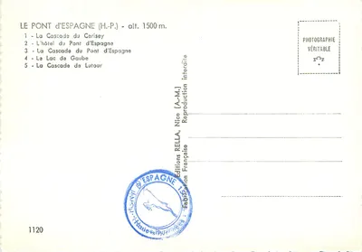 Most Hiszpański — Kaskady, jezioro i hotel — Wydawnictwo Rella, Nice — Rewers