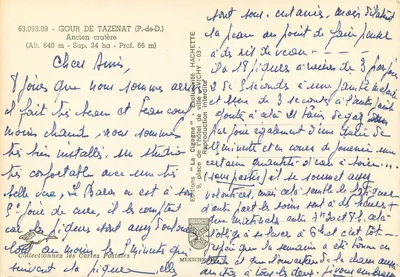 Gour de Tazenat — Antiguo cráter — Ediciones "La Cigogne" — Reverso