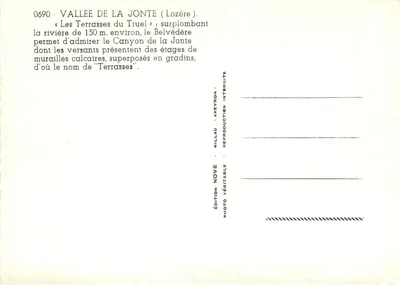 Canyon della Jonte — Terrazze del Truel — Edizione Nove — Verso