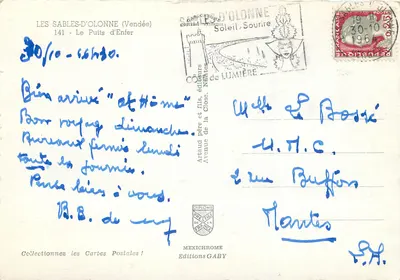 Les Sables-d'Olonne — Le Puits d'Enfer — Wydawnictwo Gaby — Rewers