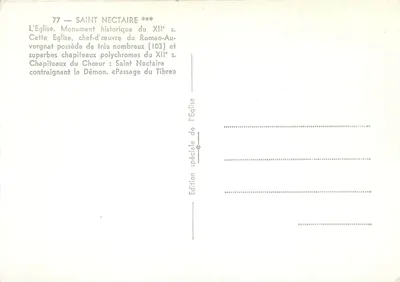 Saint-Nectaire — Kapitele chóru — Kościół z XII wieku — Rewers