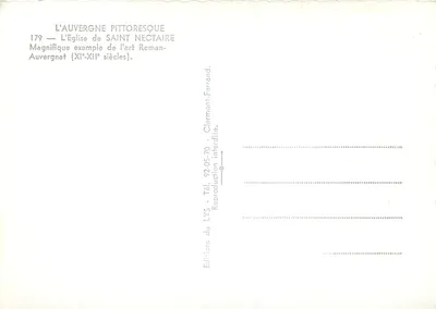 Igreja de Saint-Nectaire — Magnífico exemplo da arte romana (séculos XI-XII) — Éditions LYS — Verso