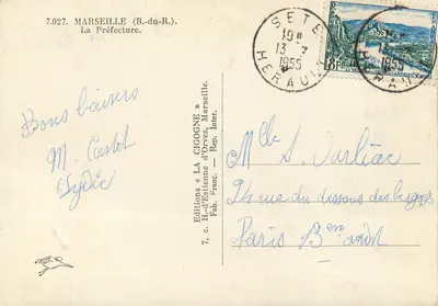 A Prefeitura — Marselha (B.-du-R.) — Edições « LA CIGOGNE » — Verso
