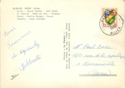 Vichy — Punkty turystyczne i źródła wodne — Wydawnictwo La Cigogne — Rewers