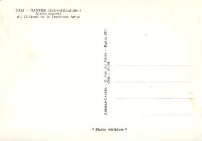 El Castillo de NANTES — Diversos aspectos — Abeille-Cartes, París — Reverso