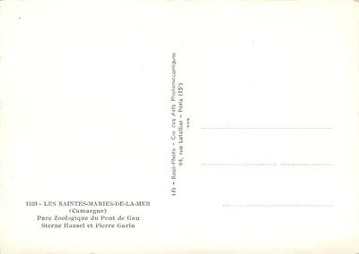 Les Saintes-Maries-de-la-Mer — Zoologiczny Park Pont de Gau — Spółka Sztuki Fotomechanicznej — Rewers