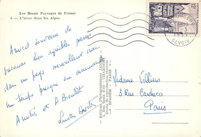 Zima w Alpach — Piękne krajobrazy Francji, nr 6 — Éditions Photographiques JANSOT — Rewers