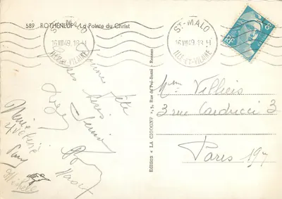 Rothéneuf — A Ponta do Cristo — Edição « A Cegonha », Rennes — Verso