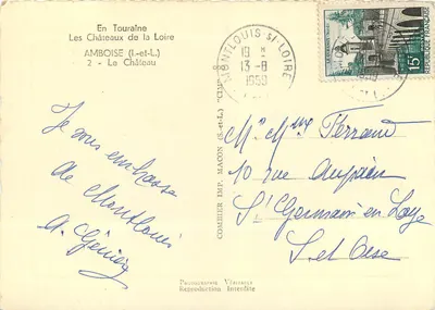 Amboise — Zamek — Combier Imp. (S.-et-L.) — Rewers