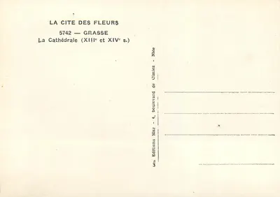 Grasse — Katedra — Wydawnictwo La Cité des Fleurs — Rewers