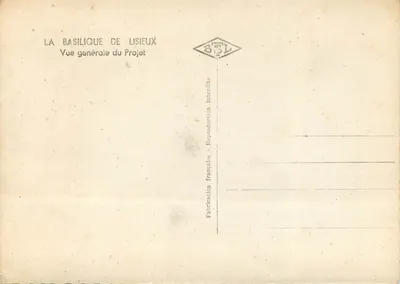 Basilica di Lisieux — progetto architettonico — editore BSL — Verso