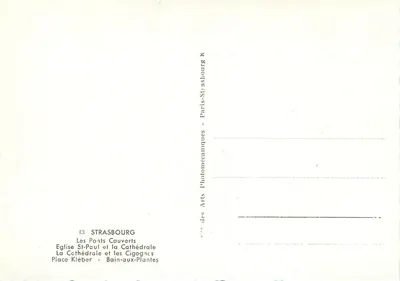 Strasbourg — widok panoramiczny — Photomécaniques des Arts, nr 43 — Rewers