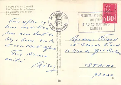 Cannes — Festival Internazionale del Cinema 1975 — Edizioni « MAR » — Verso